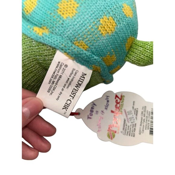 Monkeez Teeny the Turtle Plush Knit Sock Toy 8" Midwest CBK Stuffed Animal NWT - Picture 5 of 5